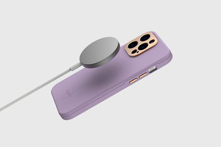 Moshi Napa Slim MagSafe - Skórzane etui iPhone 14 (Lavender Purple)