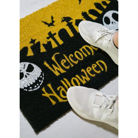 WYCIERACZKA POD DRZWI WEWNĘTRZNA HALLOWEEN 40x60 KOKOSOWA Z NAPISEM