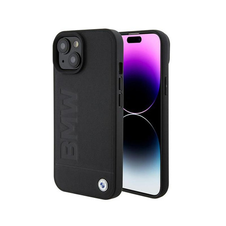 BMW Leather Hot Stamp MagSafe - iPhone 15 Case (Noir)