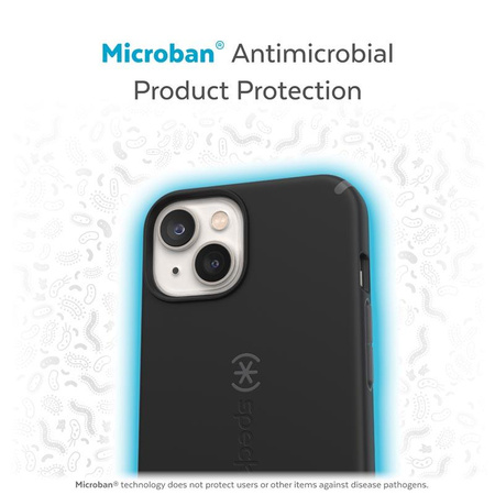 Speck CandyShell Pro - pouzdro pro iPhone 14 Plus s povrchovou úpravou MICROBAN (černé / břidlicově šedé)