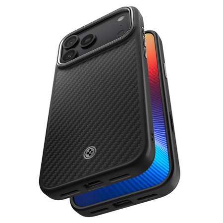 Spigen Enzo Aramid T Mag MagSafe - Case for iPhone 17 Pro (Black/Silver)