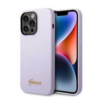 Guess Silikon Vintage - iPhone 14 Pro Max Tasche (lila)