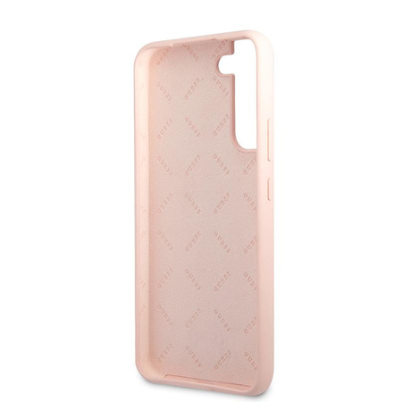 Guess Silicone Script Metal Logo - Etui Samsung Galaxy S22+ (rose)