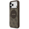 ETUI DO IPHONE 17 PRO MAX do MAGSAFE GUESS ORYGINALNE BRĄZOWE SKÓRZANE CASE