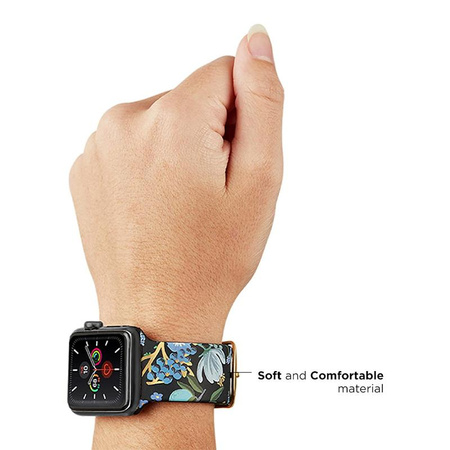 Rifle Paper Band - Armband für Apple Watch 38/40/41 mm (Garden Party Blue)