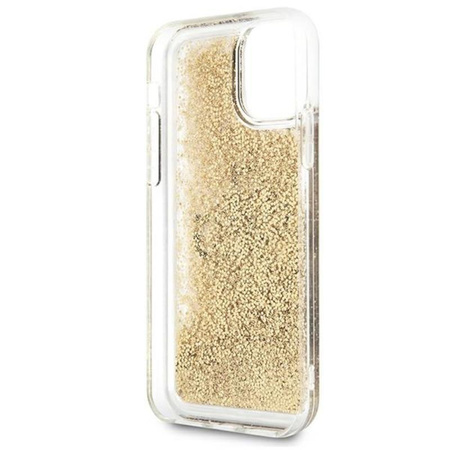 Guess Liquid Glitter 4G Big Logo - iPhone 11 Case (Gold)