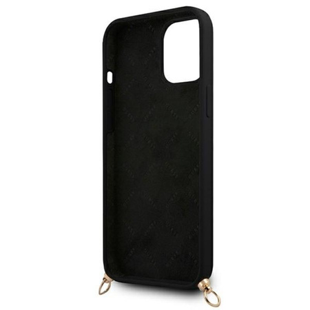 Guess 4G Big Logo Chain - Etui iPhone 12 / iPhone 12 Pro (czarny)