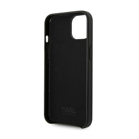 Karl Lagerfeld Leather Perforated Logo Case - Étui pour iPhone 14 Plus (noir)