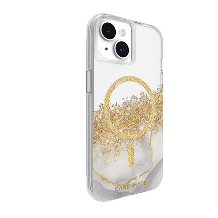 Case-Mate Karat MagSafe - iPhone 15 case decorated with gold (Marble)