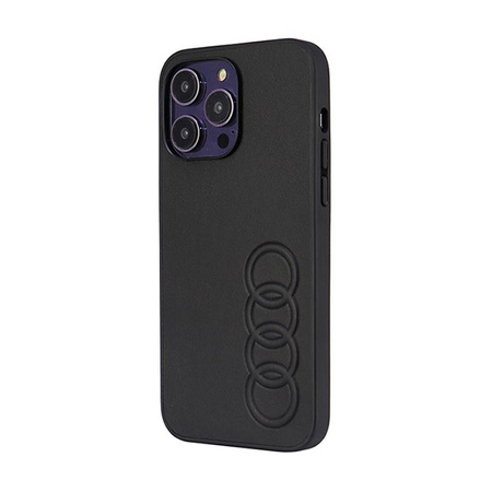 Audi Synthetic Leather - Coque pour iPhone 14 Pro Max (Noir)