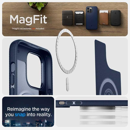 Spigen Mag Armor - tok iPhone 14 Pro Max készülékhez (sötétkék)