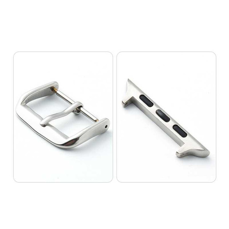 Crong Noble Band - Természetes bőrszíj Apple Watch 44/45/46/49 mm-es órához (Espresso)