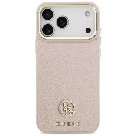 Guess Grained Strass Logo MagSafe - Case iPhone 17 Pro Max (pink)