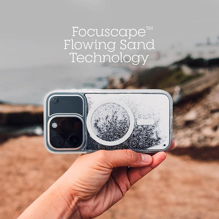 STM Relax Sand MagSafe - Antistresové pouzdro pro iPhone 15 Pro (černé / šedé)