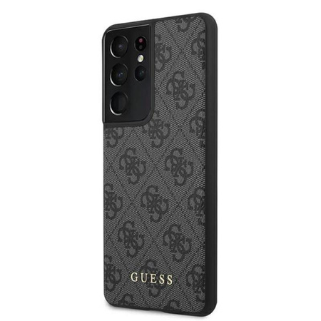 Guess 4G Metal Logo - Etui Samsung Galaxy S21 Ultra (szary)