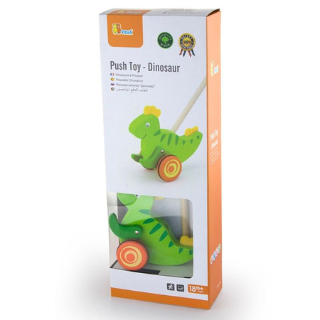 Viga Toys - Wooden dinosaur pusher