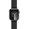 Crong Eclipse - Apple Watch 42/44/45/49 mm magnetisches Lederband (schwarz)