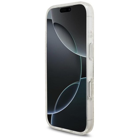 ETUI DO IPHONE 17 PRO do MAGSAFE GUESS BIAŁE ORYGINALNE ZE SMYCZĄ KWIATY