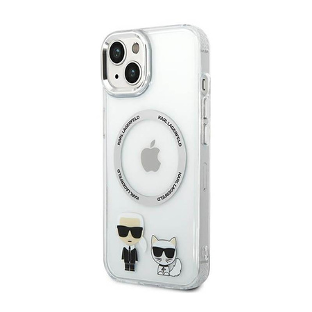 Karl Lagerfeld Karl & Choupette Aluminium MagSafe - iPhone 14 Plus Case (Transparent)