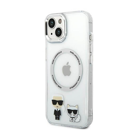 Karl Lagerfeld Karl & Choupette Alumínium MagSafe - iPhone 14 tok (átlátszó)