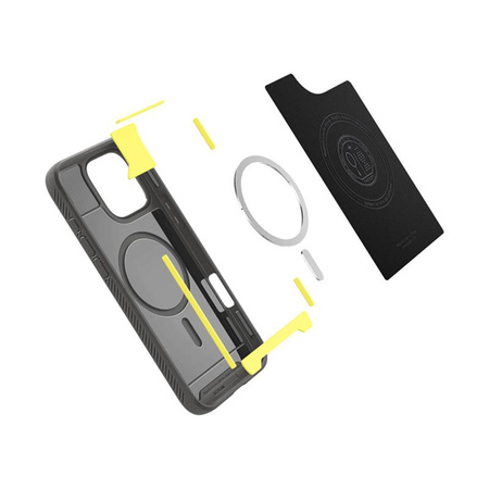 Spigen Rugged Armor MagSafe - Étui pour iPhone 16 Pro Max (Gris)