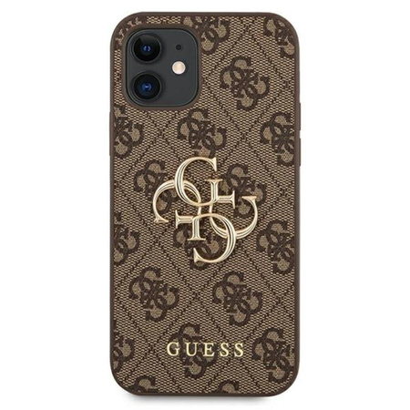 Guess 4G Big Metal Logo - iPhone 12 mini case (brown)
