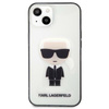 Karl Lagerfeld Ikonik Karl - pouzdro pro iPhone 13 mini (čiré / černý rámeček)