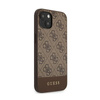 Guess 4G Bottom Stripe Collection - Coque pour iPhone 13 (marron)