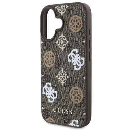 Guess Peony On 4G Background MagSafe - iPhone 16 Case (brown)