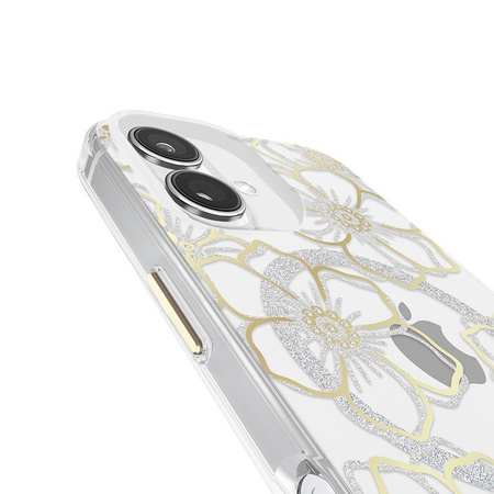 Case-Mate Floral Gems MagSafe - iPhone 16 Tasche (Gold)