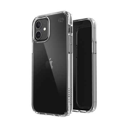 Speck Presidio Perfect-Clear - pouzdro pro iPhone 12 / iPhone 12 Pro s povrchovou úpravou MICROBAN (čiré)