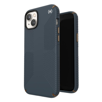 Speck Presidio2 Grip - csúszásgátló iPhone 15 Plus / 14 Plus tok (szürke / hűvös bronz / palaszürke)