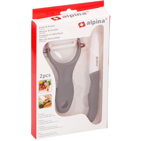 VEGETABLE PICKER + KNIFE KIT, for Fruit, Alpina, Black
