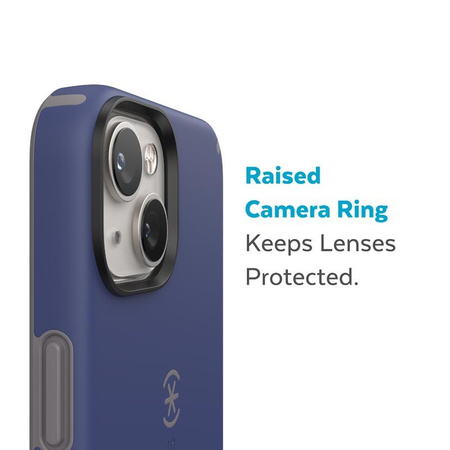 Speck CandyShell Pro + MagSafe - Etui iPhone 14 Plus z powłoką MICROBAN (Prussian Blue / Cloudy Grey)