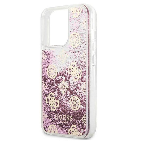 Guess Peony Liquid Glitter - Coque iPhone 13 Pro (rose)