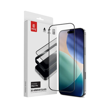 HARDENED SCREEN GLASS FOR IPHONE 17 PRO WITH Crong Armour PROTECTIVE FRAME