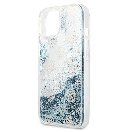 Guess Peony Liquid Glitter - iPhone 13 Tasche (blau)