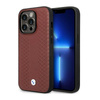 BMW Leather Diamond Pattern - iPhone 14 Pro Case (burgundy)