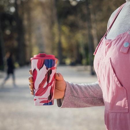 Quokka Vaso Cafe Double Walled - Tazza a doppia parete 450 ml (Satsuma)