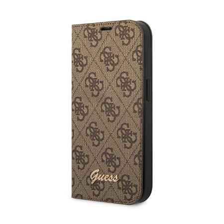 Guess 4G Metal Camera Outline Booktype Case - iPhone 14 Plus Case (brown)