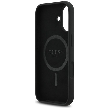 Guess Silicone Triangle Logo MagSafe - iPhone 17 Case (black)