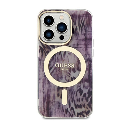 Guess Leopard MagSafe - iPhone 14 Pro Case (Rose)