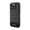 Guess 4G Bottom Stripe Metal Logo Collection - iPhone 15 Pro tok (szürke)