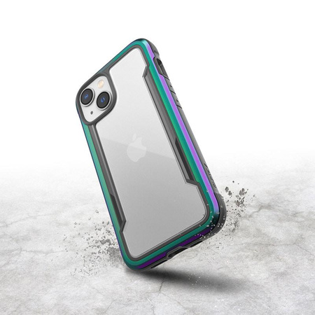 X-Doria Raptic Shield - Coque aluminium iPhone 14 (Chute testée 3m) (Iridescent)