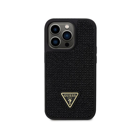 Guess Rhinestone Triangle - Etui iPhone 14 Pro (czarny)