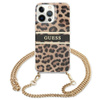 Guess Leopard Gold Stripe Crossbody - iPhone 13 Pro Case