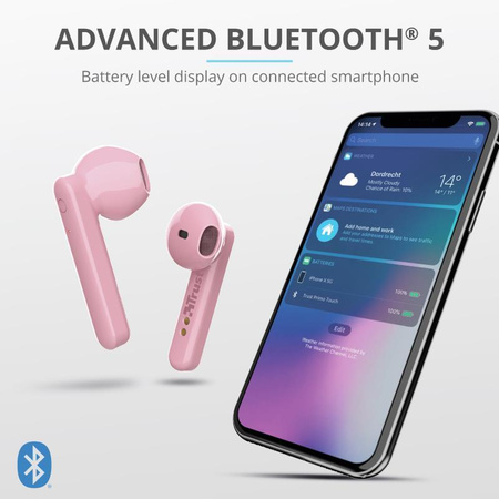 Trust Primo Touch - Ecouteurs sans fil Bluetooth (rose)