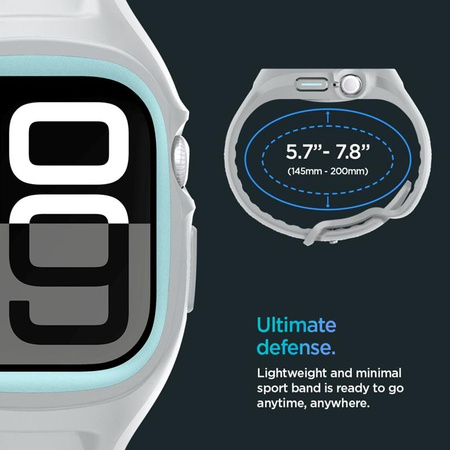 Spigen Liquid Air Pro - Bracelet avec étui pour Apple Watch 10 46 mm (Gris)