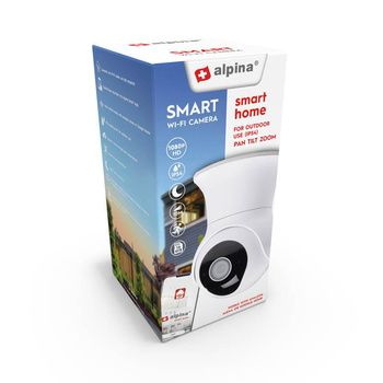 Alpina - Caméra IP intelligente Wi-Fi FullHD rotative nanny électronique