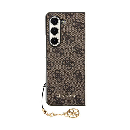 Guess 4G Charms Collection – Samsung Galaxy Z Fold 5 Hülle (Braun)